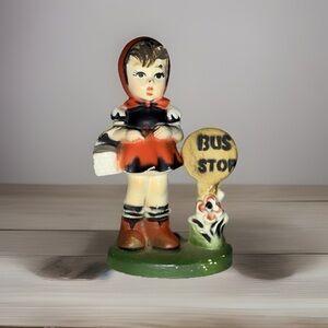 Sweet Vintage Kurt S Adler German Girl Bus Stop Figurine Classic Hummel Style